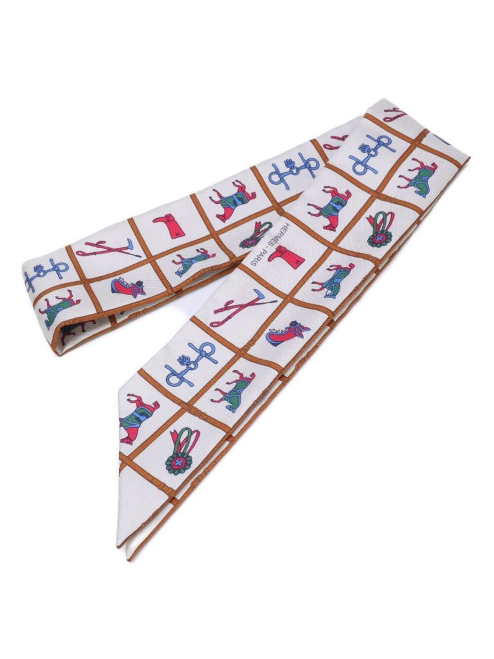 Hermes Couvertures Et Tenues de Jour Horsewear Silk Twilly Scarf